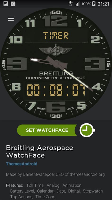 breitling watchfaces|Breitling watch face android wear.